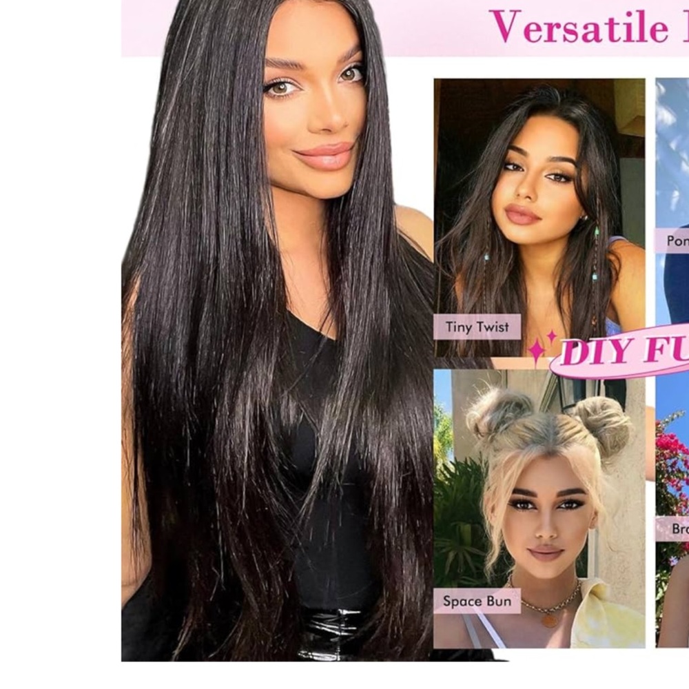 Sleek Black brown Hair Extensions